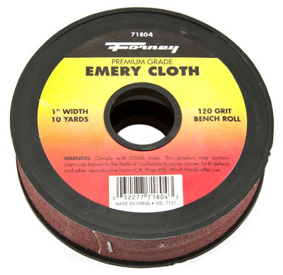 Emery Cloth Bench Roll, 120-Grit, 1-In. x 10-Yard