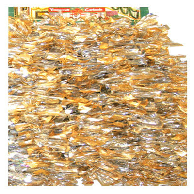 Boa Tinsel Garland, Gold & Metallic Silver, 10 Ft.