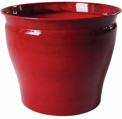 Avery Planter, Autumn Blaze Red Steel, 6-In.