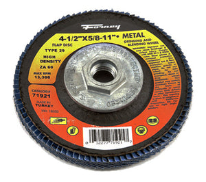 Jumbo Blue Zirconia Flap Disc, Type 29, 60-Grit, 4.5-In.