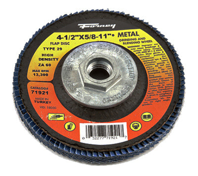 Jumbo Blue Zirconia Flap Disc, Type 29, 60-Grit, 4.5-In.