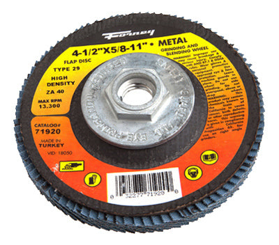 Jumbo Blue Zirconia Flap Disc, Type 29, 40-Grit, 4.5-In.