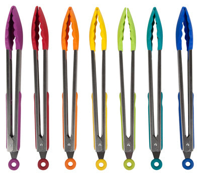 Kitchen Tongs, Silicone, Large, Assorted Colors