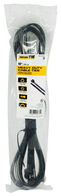 Extra Heavy Duty Cable Tie, UV Black, 48-In., 10-Pk.