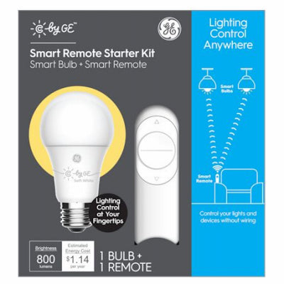 Wireless Dimmer Switch, Smart Remote & LED Light Bulb, A19, 9.5-Watts