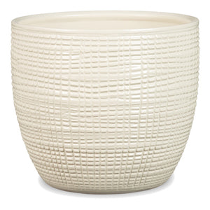 Planter, Indoor, Vanilla White Ceramic, 4.7.5 x 4.25-In.