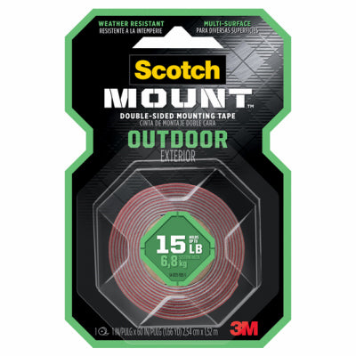Outdoor Mounting Tape, Double Sided, 1-In. x 5-Ft.