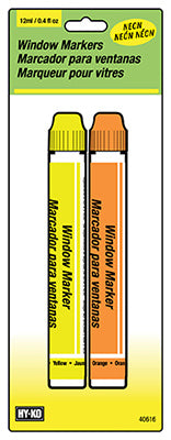 Window Markers, Neon Orange & Yellow, 2-Pk.