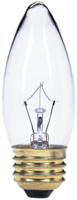 Torpedo Light Bulb, Clear, 40-Watts, 120-Volt, 2-Pk.