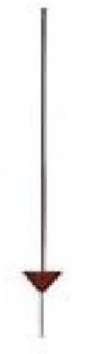 Electric Fence Post, Round, Steel, .343 x 48-In.
