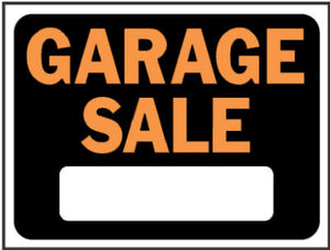 "Garage Sale" Sign, Plastic, 9 x 12-In.