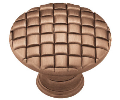 Cabinet Knob, Basket Weave, Antique Red, 1-1/8-In.