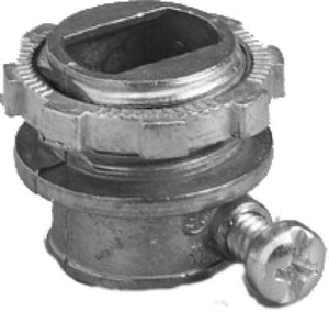 Conduit Fitting, Box Connector, Die-Cast Zinc, 3/8 x 1/2-In.