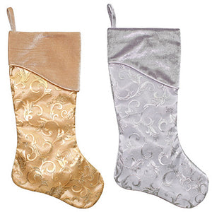 Christmas Stocking, Satin Swirl, Assorted, 21-In.