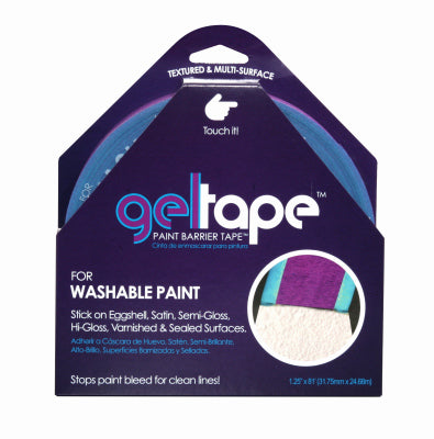 Gel Tape Painters Tape, Washable Textured Surfaces, 1.25-In. x 81-Ft.