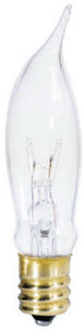 3-Pk., Clear Flame-Tip Light Bulb