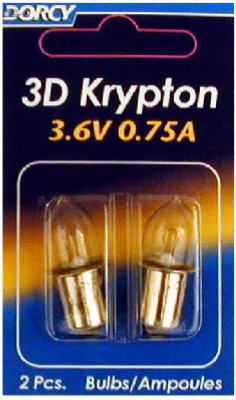 Flashlight Bulbs, 3D Kypton, 2-Pk.