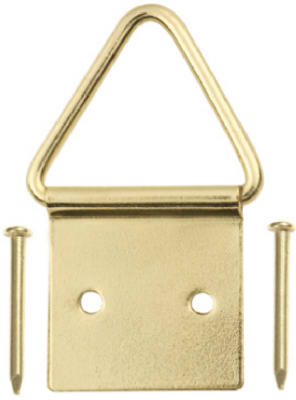 Picture Hangers, Brass-Plated Ring, Large, 2-Pc.