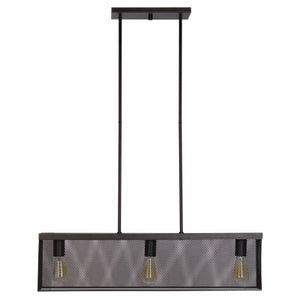 3-Light Linear Pendant, Bronze