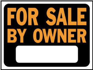 "For Sale By Owner" Sign, Plastic, 9 x 12-In.