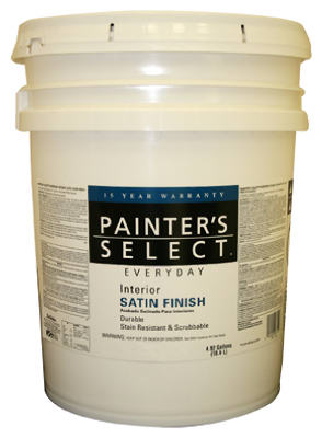 Painter's Select Everyday 5-Gallon Pastel Base For Interior Satin Latex Enamel