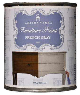 Chalk Finish Paint, French Gray, 1-Qt.