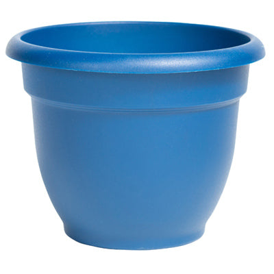 Ariana Planter, Self-Watering, Classic Blue Plastic, 12-In.