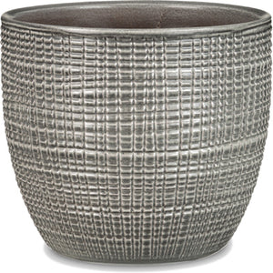 Planter, Indoor, Pimienta Gray Ceramic, 5.5 x 4.75-In.