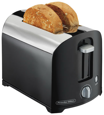 Toaster, 2-Slice, Black/Chrome