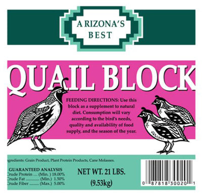 Quail Bird Seed Block, 21-Lbs.
