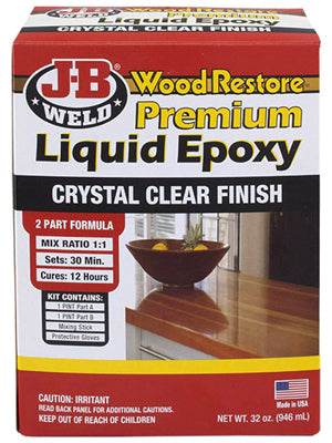 Wood Restore Premium Epoxy Liquid Petrifier & Finish Kit, 32-oz.