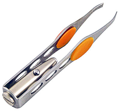 LED Trail Tweezers, Silver