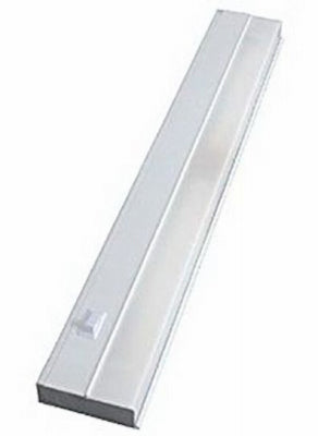 Under-Cabinet Fluorescent Light Fixture, White, Plug-In, 24-In.