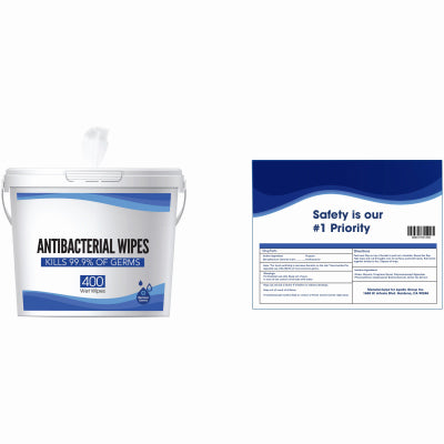 Antibacterial Wipes, Non Alcohol, 400-Ct.