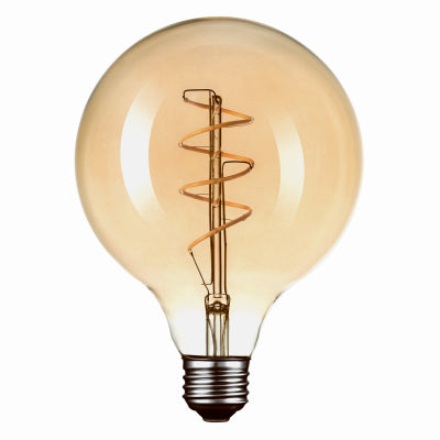 LED Filament Light Bulb, G40, 5-Watts