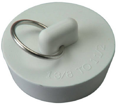 1-1/2-Inch White Rubber Sink Stopper