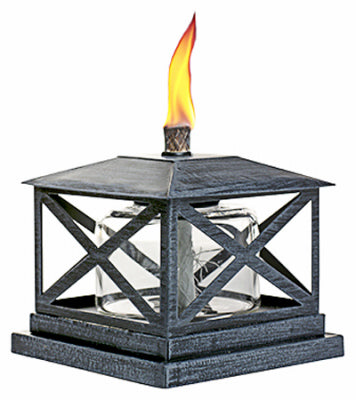 Petite Lantern Table Torch, Metal, 5.5-In.