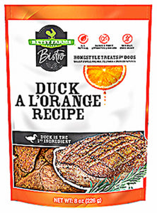 Bistro Dog Treats, Duck A L 'Orange, 8-oz.