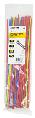 Standard Duty Cable Tie, Assorted Colors, 14-In., 100-Pk.