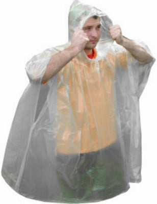 Emergency Rain Poncho, Clear