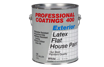 1-Gallon Flat White Latex Exterior Paint