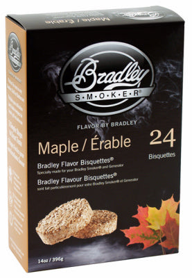 Bisquettes For Use In Bradley Smokers, Maple Wood, 24-Pk.