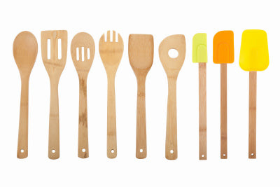 Bamboo Utensil Set, 9-Pc.