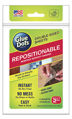Adhesive Sheets, Repositionable, 2.75 x 3.6-In., 5-Ct.