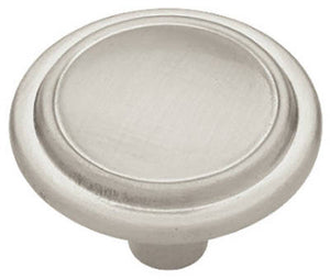 Satin Nickel Top Ring Cabinet Knobs, 2-Pk.