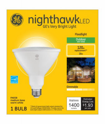 LED Flood Light Bulb, Par 38, Warm White, 16-Watts, 1400 Lumens