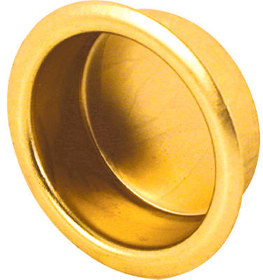 Bi-Pass Door Finger Pull, Brass Finish