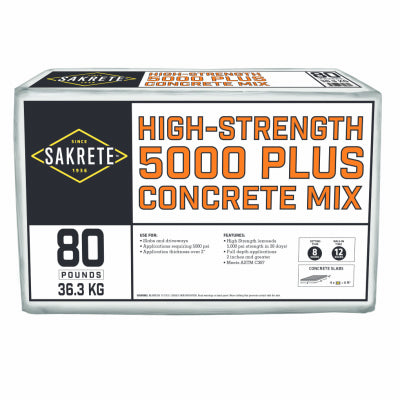 5000 Plus Concrete Mix, 80-Lbs.