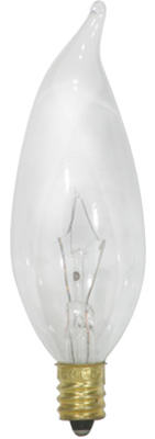 Decorative Chandelier Light Bulbs, Incandescent, Clear, 350 Lumens, 40-Watts, 4-Pk.