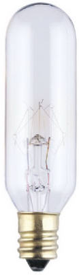 Tubular Light Bulb, Candelabra Base, Clear, 100 Lumens, 15-Watts